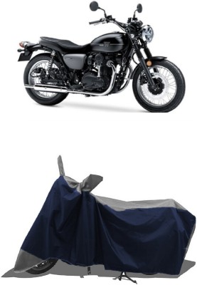 SUGASHRI Waterproof Two Wheeler Cover for Kawasaki(W800, Grey, Blue)