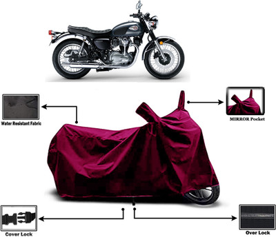 Amexride Two Wheeler Cover for Kawasaki(W800 BS6, Maroon)