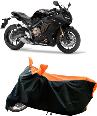 DeepShakshi AUTOMOTIVE Waterproof Two Wheeler Cover for Honda(CBR650R, Orange)