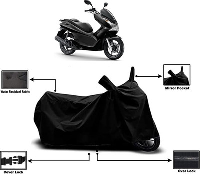 Amexride Two Wheeler Cover for Honda(PCX 125 BS6, Black)