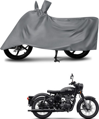 LICATOR Two Wheeler Cover for Royal Enfield(500, Grey)