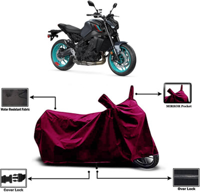 KEDIT Two Wheeler Cover for Yamaha(MT 9, Maroon)
