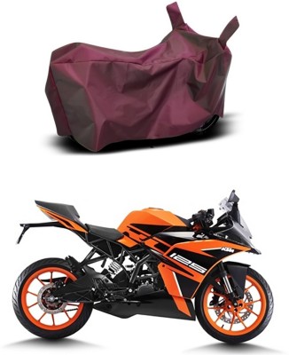 Mdstar Waterproof Two Wheeler Cover for KTM(RC 125, Maroon)