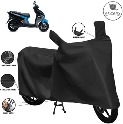 MADAFIYA Waterproof Two Wheeler Cover for TVS(Ntorq 125, Black)