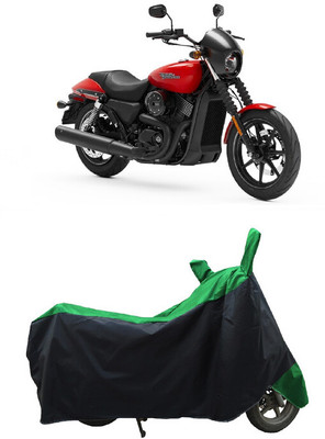 Coxtor Waterproof Two Wheeler Cover for Harley Davidson(Street 750, Green)