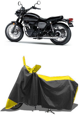 SUGASHRI Waterproof Two Wheeler Cover for Kawasaki(W800 BS6, Yellow, Black)