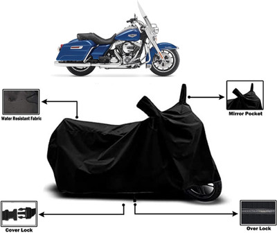 Amexride Two Wheeler Cover for Harley Davidson(Road King, Black)
