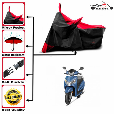 AASHTIK MART Two Wheeler Cover for Honda(Activa 125, Red, Black)