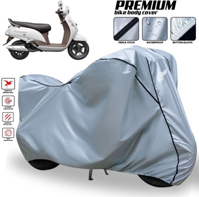 xodi Waterproof Two Wheeler Cover for Suzuki(Access SE, Silver, Black)