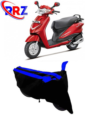 RRZ Waterproof Two Wheeler Cover for Hero(Duet, Black, Blue)