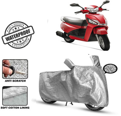 Autoinnovation Waterproof Two Wheeler Cover for Mahindra(Gusto, Silver)