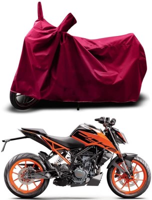 KEDIT Two Wheeler Cover for KTM(200 Duke, Maroon)