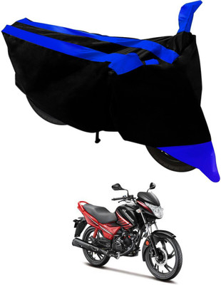 MADAFIYA Two Wheeler Cover for Hero(Glamour, Black, Blue)