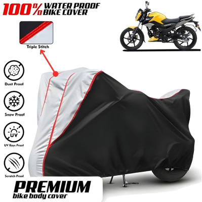 Mwiss Waterproof Two Wheeler Cover for TVS(Raider, Black, Silver)