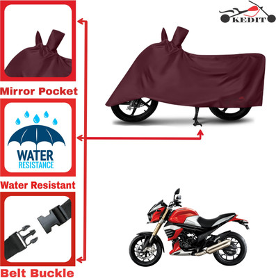 KEDIT Two Wheeler Cover for Mahindra(Mojo UT 300, Maroon)
