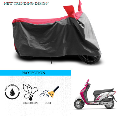 ANTHUB Waterproof Two Wheeler Cover for Honda(Activa i, Grey, Red)