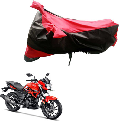 Mdstar Waterproof Two Wheeler Cover for Hero(Black, Red)