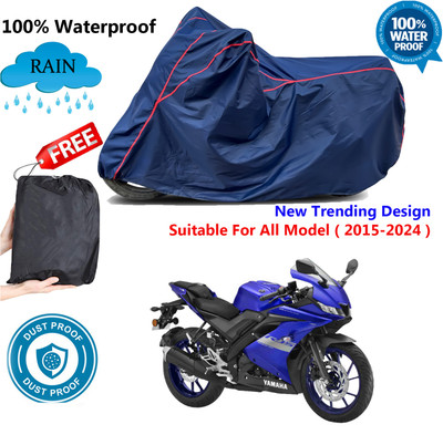 AutoGalaxy Waterproof Two Wheeler Cover for Yamaha(YZF R1 BS6, Blue, Red)