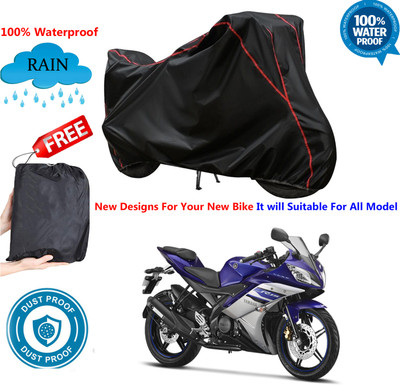 AUTOCAD Waterproof Two Wheeler Cover for Yamaha(YZF-R15 V2, Black)