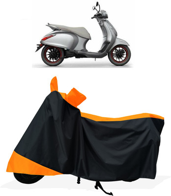 Tricway Two Wheeler Cover for Bajaj(Urbanite Chetak BS6, Orange)