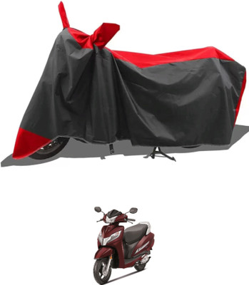 MMSSTAR Waterproof Two Wheeler Cover for Honda(Activa 125, Black, Red)