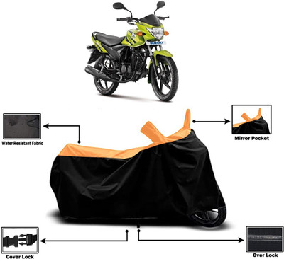 Amexride Two Wheeler Cover for Suzuki(Hayate, Orange)
