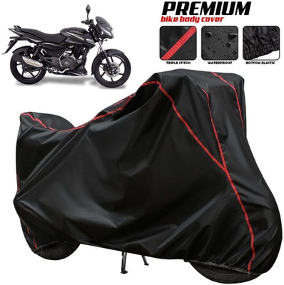 xodi Waterproof Two Wheeler Cover for Bajaj(Pulsar 150 DTS-i, Black, Red, Multicolor)