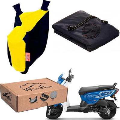 WolkomHome Waterproof Two Wheeler Cover for Honda(Yellow, Blue)