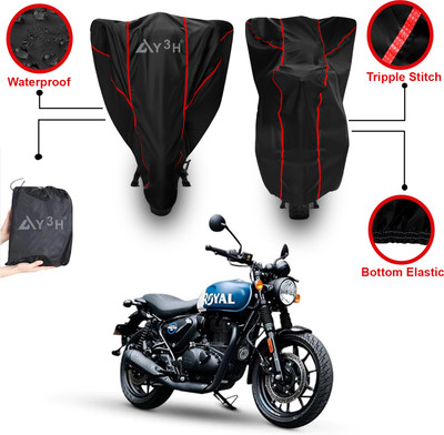 Y3H Waterproof Two Wheeler Cover for Royal Enfield(Hunter 350, Black)