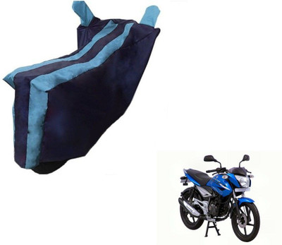 Mdstar Waterproof Two Wheeler Cover for Bajaj(XCD 125cc, Black, Blue)