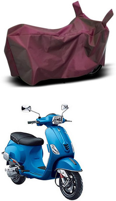 Mdstar Waterproof Two Wheeler Cover for Piaggio(Vespa LX 125, Maroon)