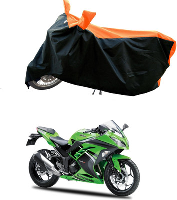 DeepShakshi AUTOMOTIVE Waterproof Two Wheeler Cover for Kawasaki(Ninja 300, Orange)