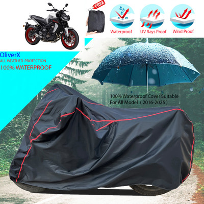 OliverX Waterproof Two Wheeler Cover for Yamaha(MT 09, Black)