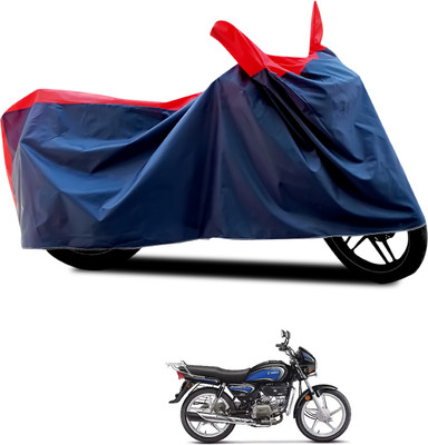 PAGORA Waterproof Two Wheeler Cover for Hero(MotoCorp Splendor Plus, Black, Red)