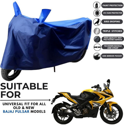 ZAQE Two Wheeler Cover for Bajaj(Pulsar RS200 BS6, Blue, Blue)