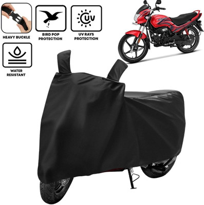 Amikan Waterproof Two Wheeler Cover for Hero(Passion Plus, Black)