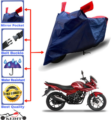 KEDIT Two Wheeler Cover for Bajaj(Discover 150 f, Red, Blue)