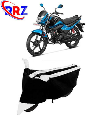 RRZ Waterproof Two Wheeler Cover for Hero(Splendor I Smart, Black, White)