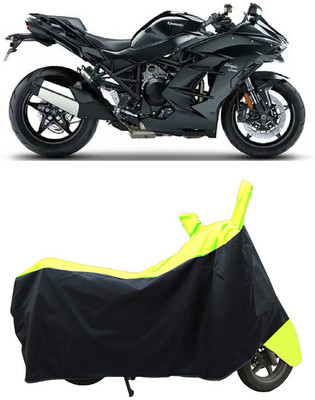 Coxtor Waterproof Two Wheeler Cover for Kawasaki(Ninja H2 SX BS6, Yellow)