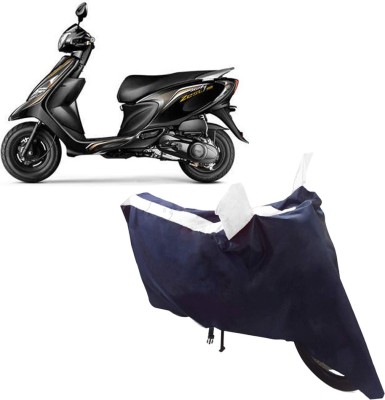 BLUERIDE Two Wheeler Cover for TVS(Zest, White)