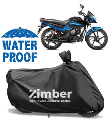 ZIMBER Waterproof Two Wheeler Cover for Hero(Splendor I Smart, Black)