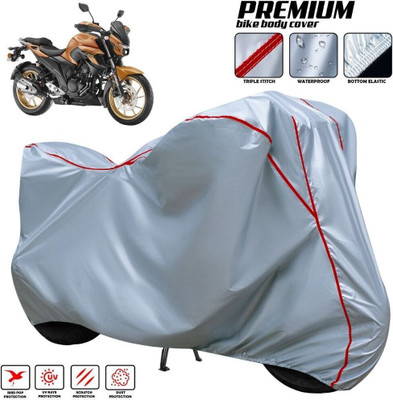 xodi Waterproof Two Wheeler Cover for Yamaha(FZ-S, Silver, Red, Multicolor)