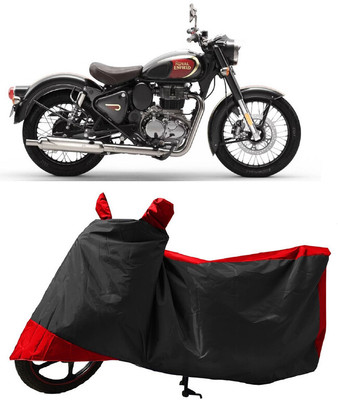 GROFATIK Two Wheeler Cover for Royal Enfield(Bullet 350 New, Red)