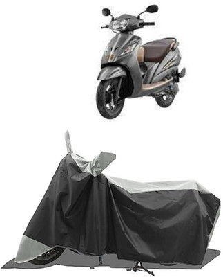 GROFATIK Two Wheeler Cover for TVS(Wego BS6, Grey)