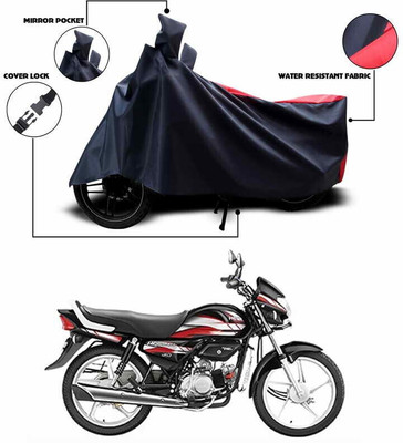 ANTHUB Two Wheeler Cover for Hero(HF Deluxe, Red, Black)