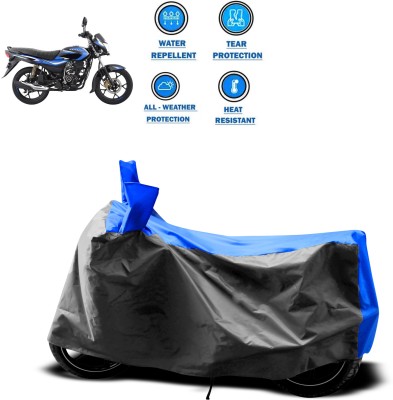 DeepShakshi AUTOMOTIVE Two Wheeler Cover for Bajaj(Platina, Grey, Blue)