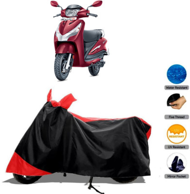 WMIZEXA Waterproof Two Wheeler Cover for Universal For Bike(MotoCorp Destini 125, Red)