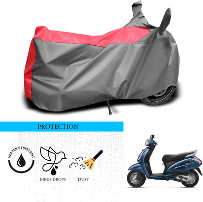 ANTHUB Waterproof Two Wheeler Cover for Honda(Activa 3G, Grey, Red)