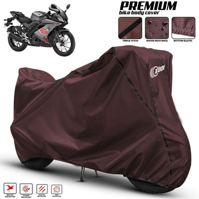 xodi Waterproof Two Wheeler Cover for Yamaha(R15 s, Maroon, Black)