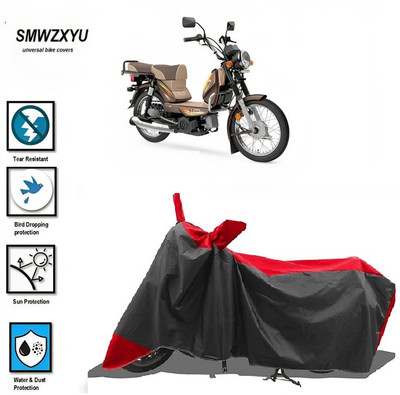 smwzxyu Waterproof Two Wheeler Cover for TVS(XL 100, Red, Black)